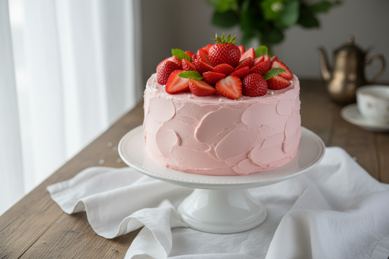 strawberry dessert cake