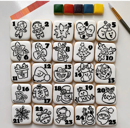 Paint Your Own Christmas Cookie Advent Calendar